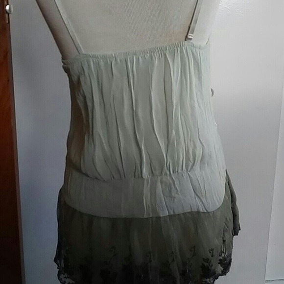 Very nice dressy tank top. Sheer multi color. - Picture 2 of 2